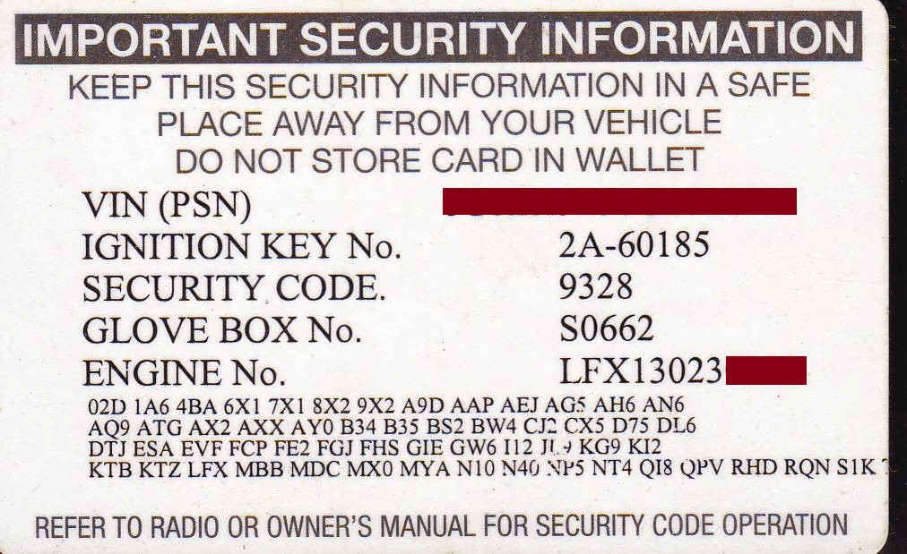 WY0001 to WY3000 Replacement Key to Code Suits Holden Commodore VN VP