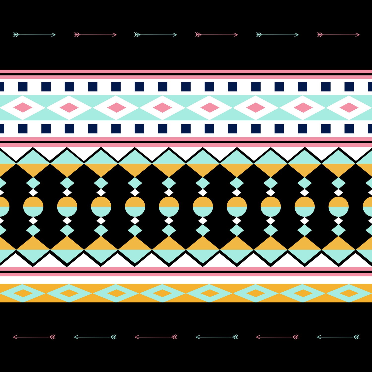 Aztec Printed Bedding, with a black and yellow Arrow Theme 168