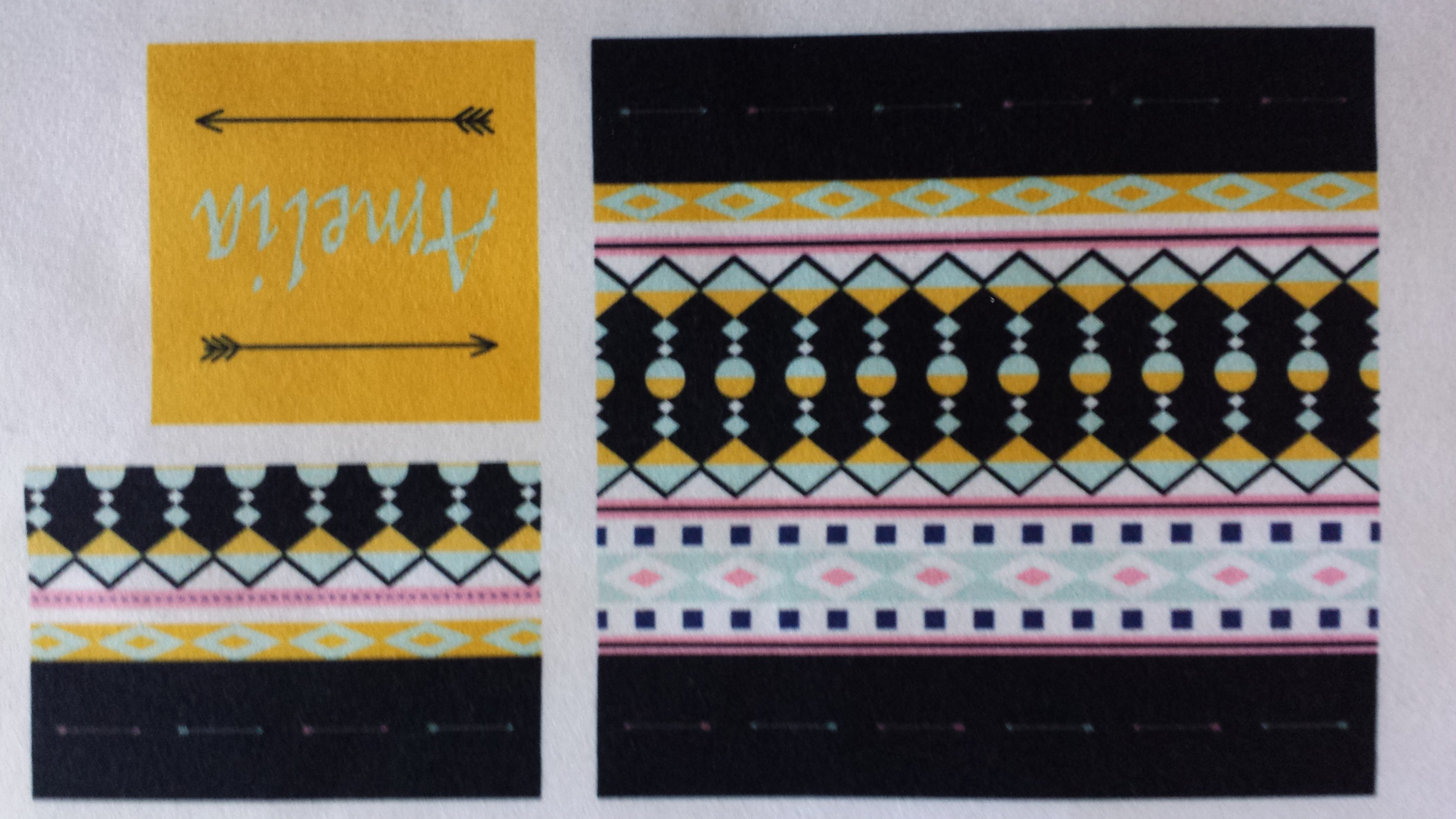 Aztec Printed Bedding, with a black and yellow Arrow Theme 168