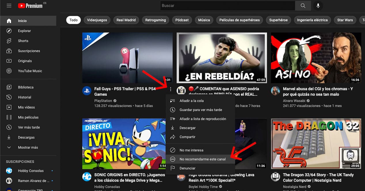 Cómo bloquear un canal de YouTube para que no te aparezca más El Output