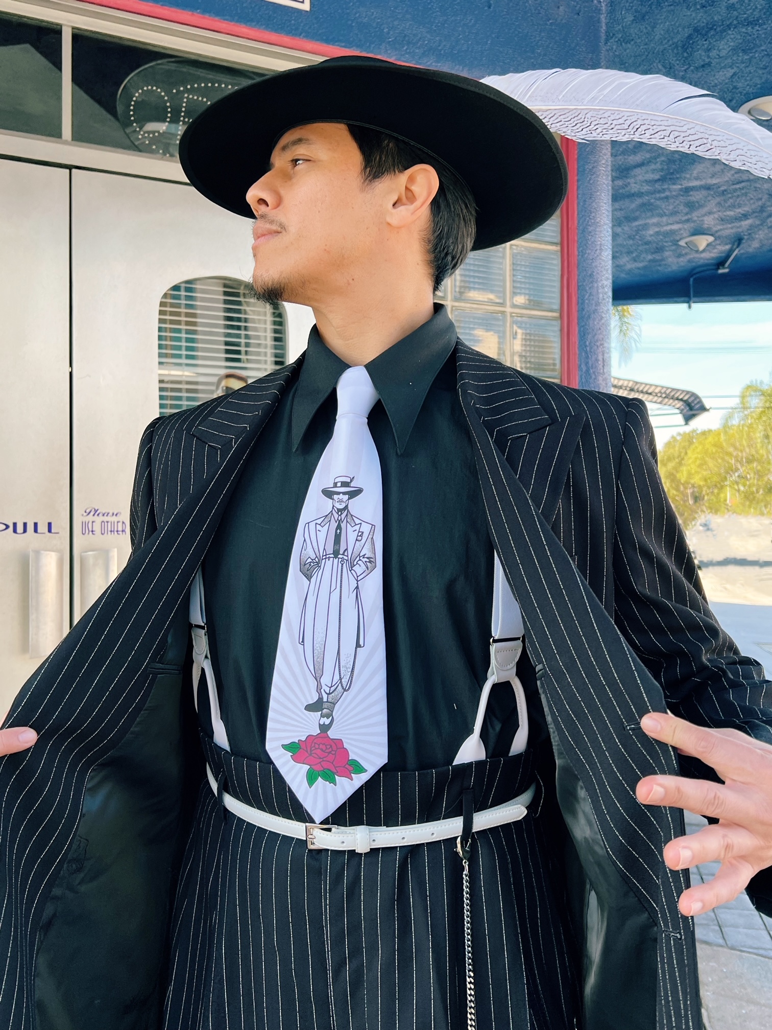 New Black Pinstripe Pachuco Suit El Pachuco Zoot Suits