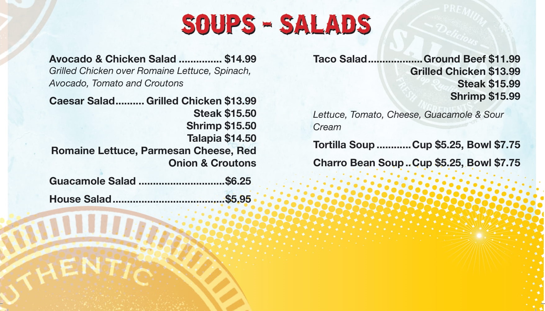 Soups El Paso Mexican Grill