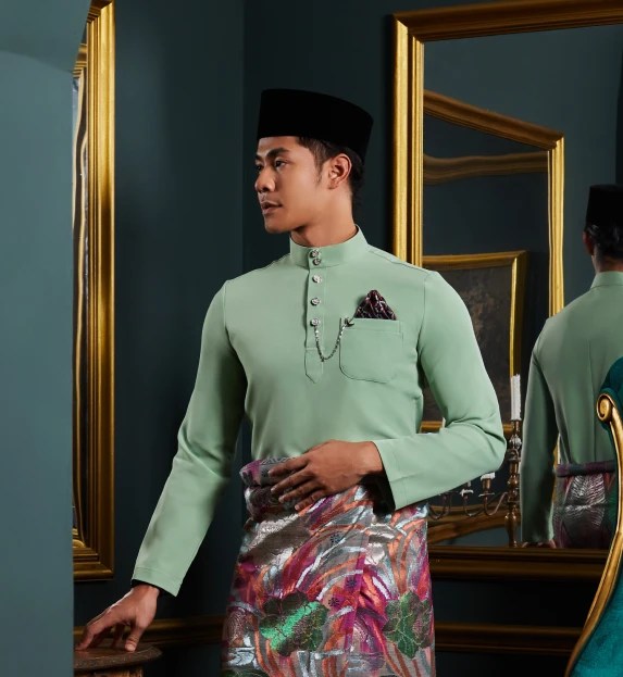 Baju Melayu (Tea Green) Elrah Clothing