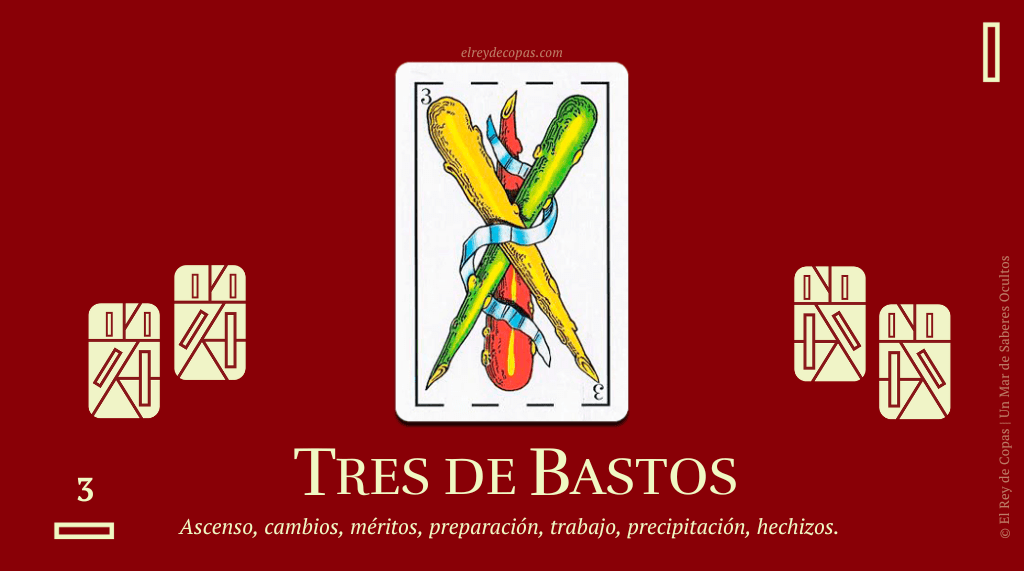 El Tres de Bastos y su significado en la Baraja Española El Rey de Copas