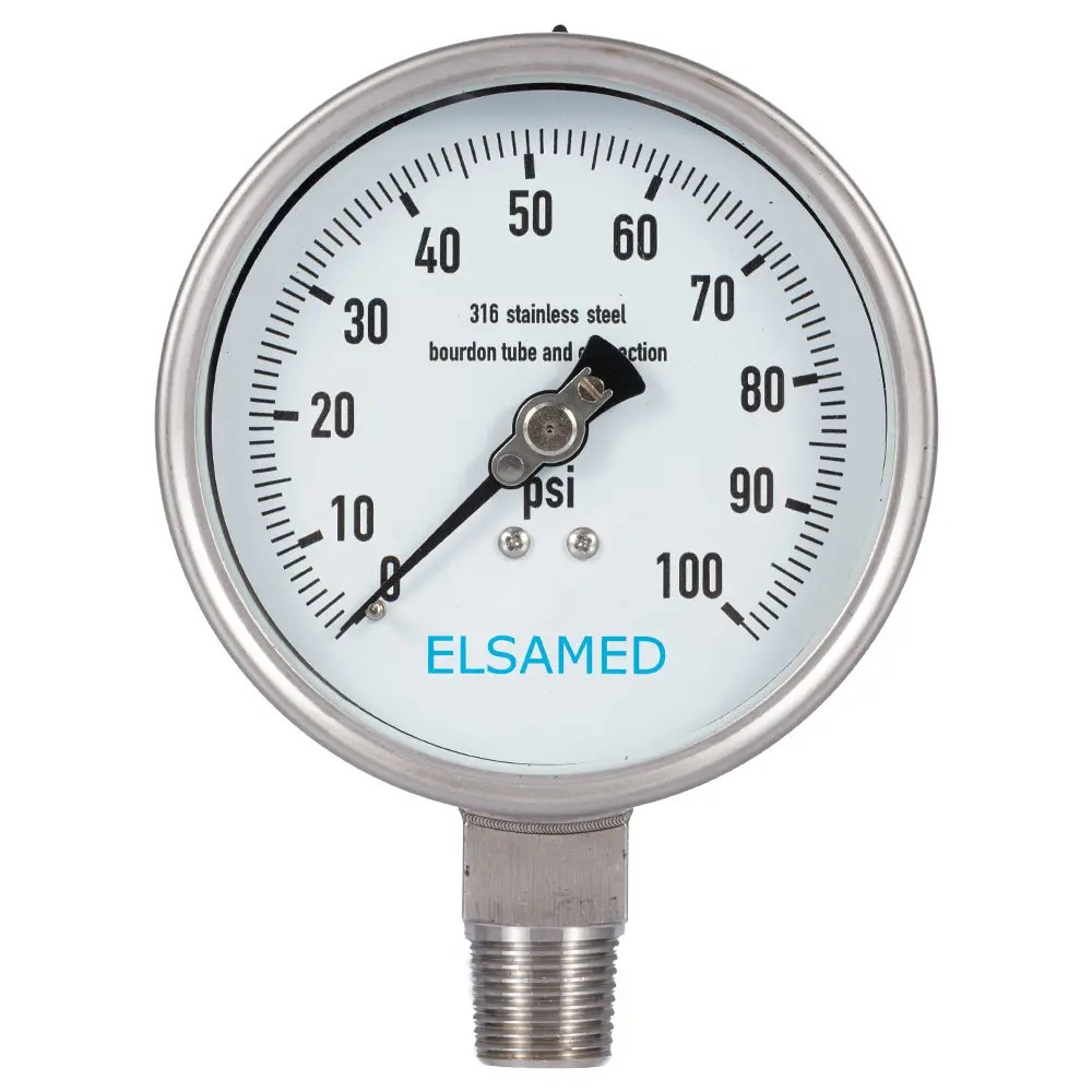 Silicone Filled Pressure Gauge Manufacturer ELSAMED