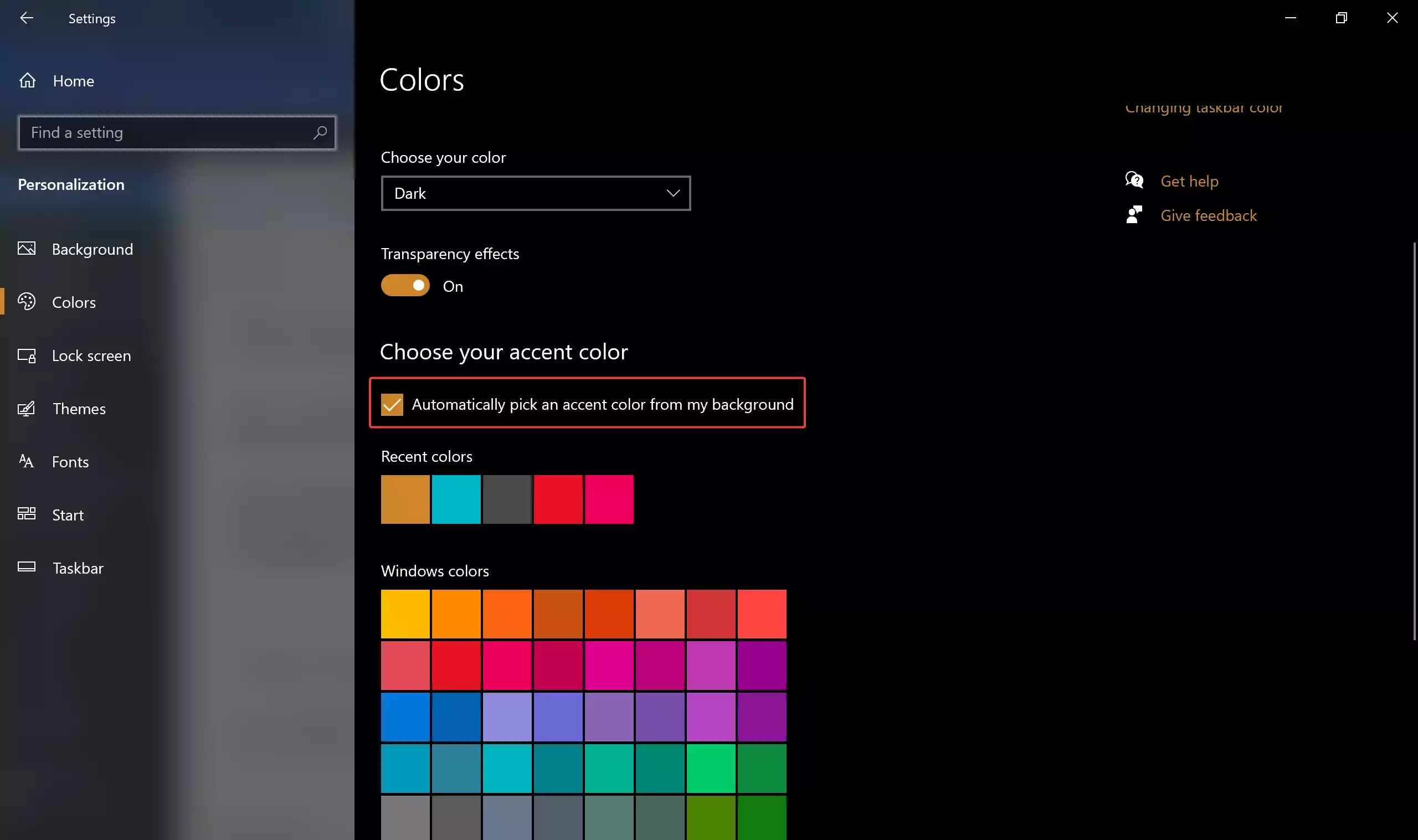 How to Change Accent Color on Windows 10?