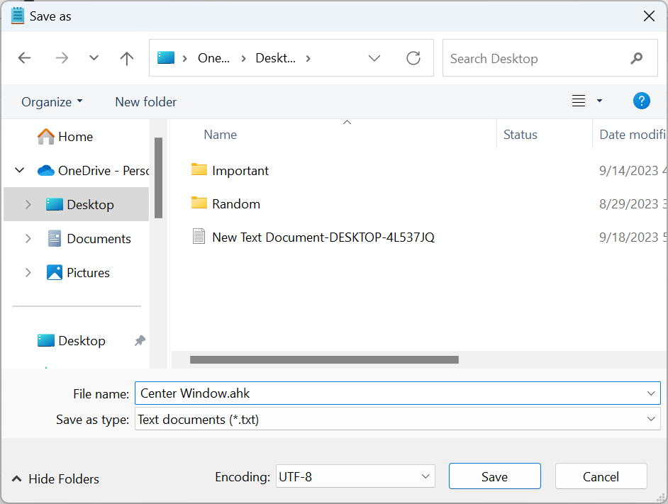 Een venster op het scherm centreren in Windows 11