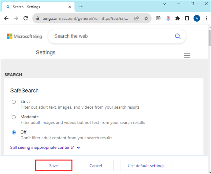 Chrome Como desativar o SafeSearch