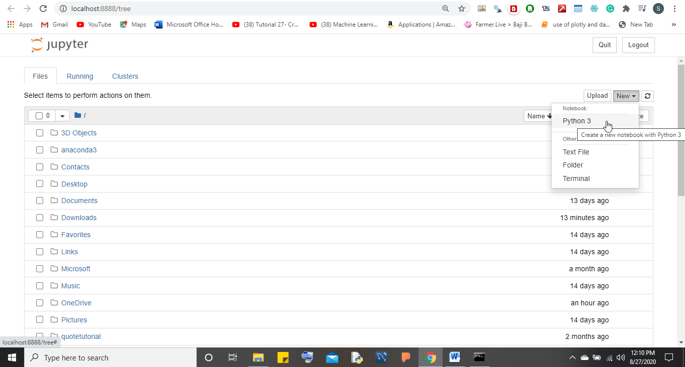 ¿Cómo instalar portátiles Jupyter en Windows 10 sin anaconda?