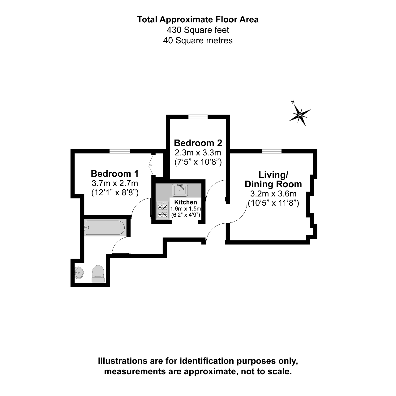 2 Bedroom Flat For Sale in Upton Park, Slough, SL1 2GB Elsewhere