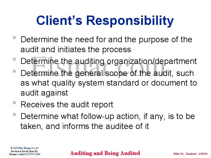 Client s Responsibility