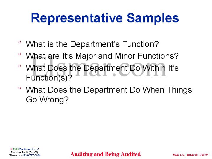 Representative Samples
