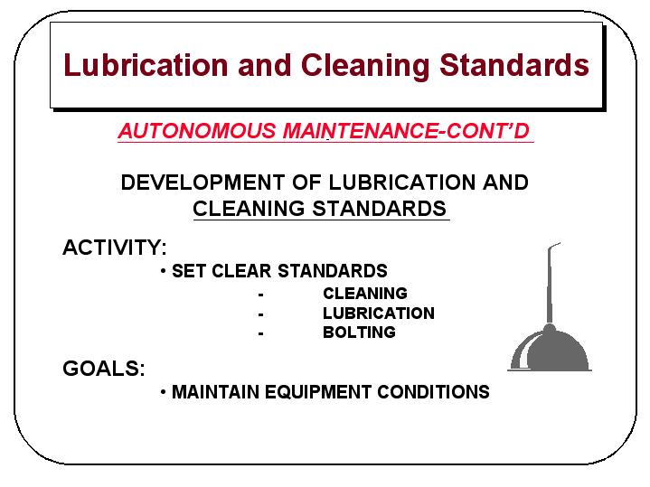 Lubrication and Cleaning Standards