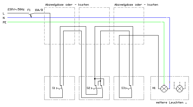 Wechselschaltung Mit Bewegungsmelder Schaltplan Wiring