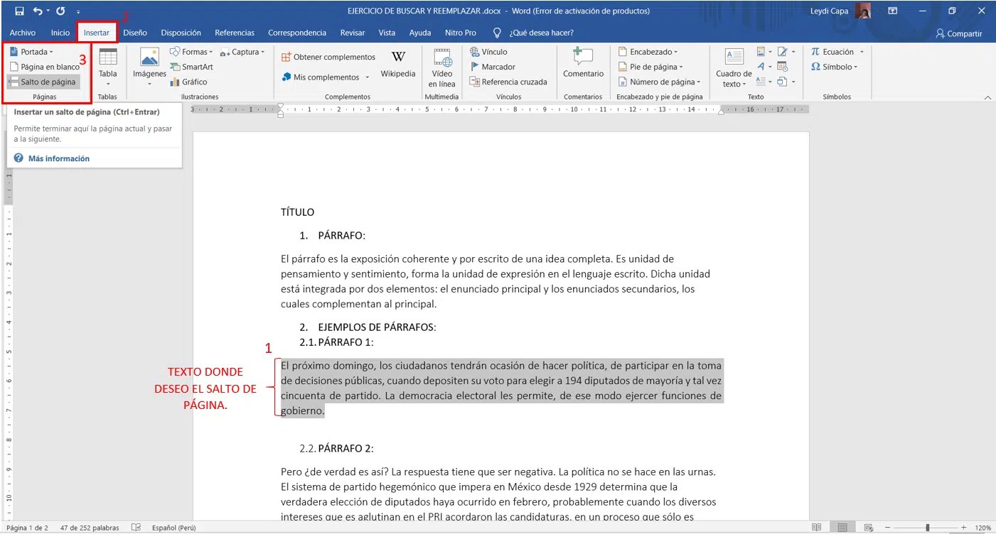 Clase 10 Portadas, páginas en blanco y saltos de página en WORD