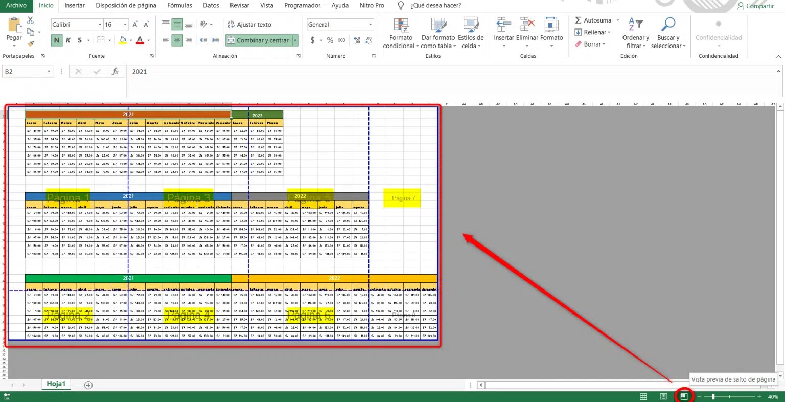¿Cómo insertar una tabla de Excel extensa a Word sin distorsionar?