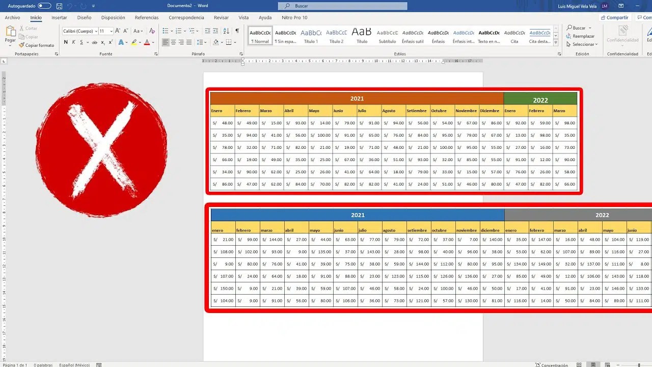 ¿Cómo insertar una tabla de Excel extensa a Word sin distorsionar?