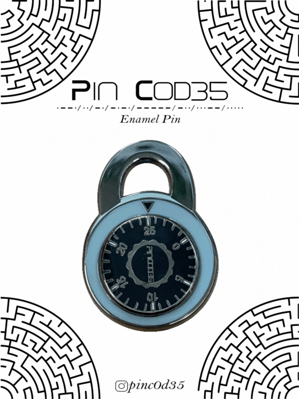 Enamel Pin Spinning Safe Dial Padlock Escape Rooms by ELUDE