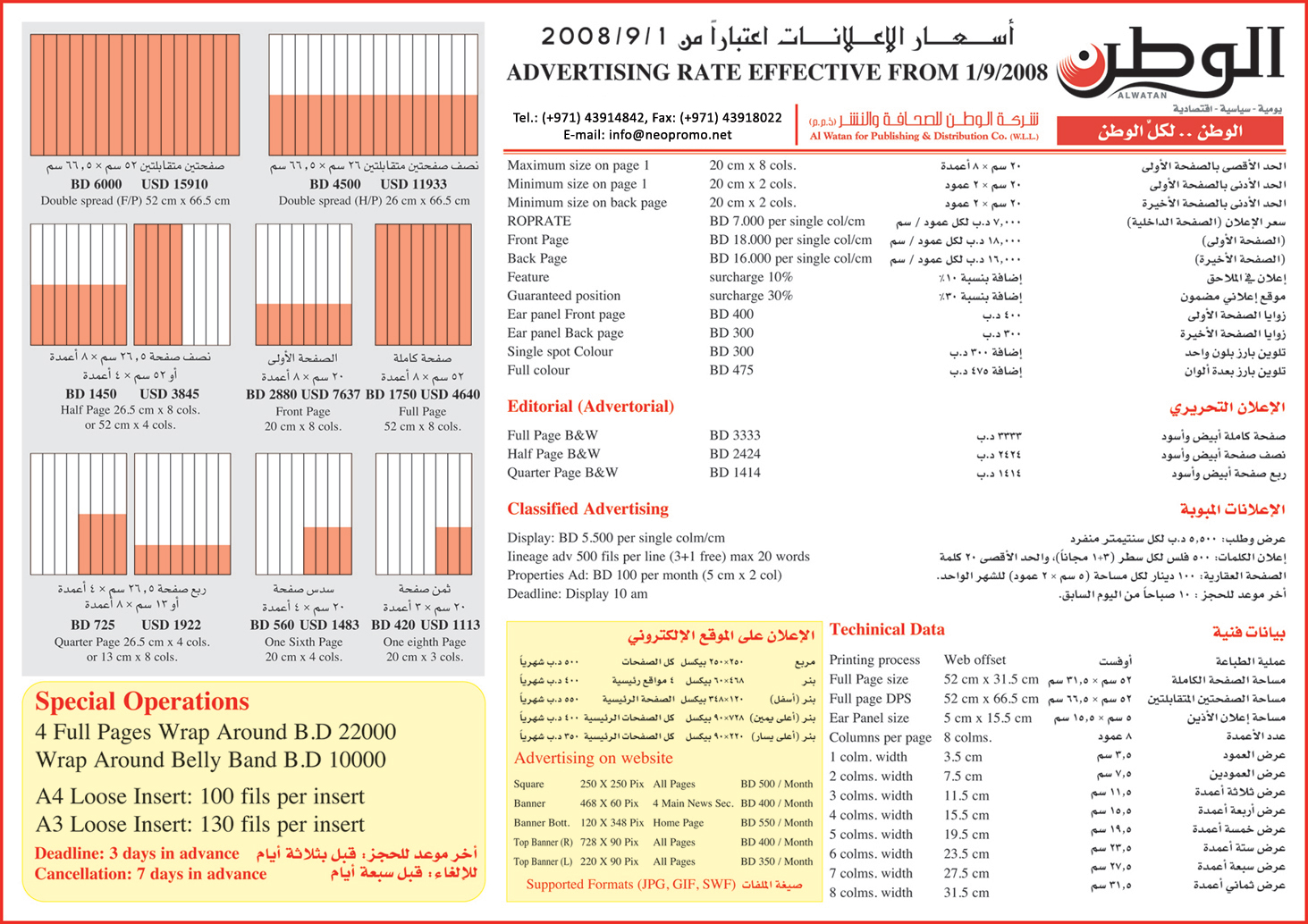 Examples of Rate Cards El Vaquero Graphics Team
