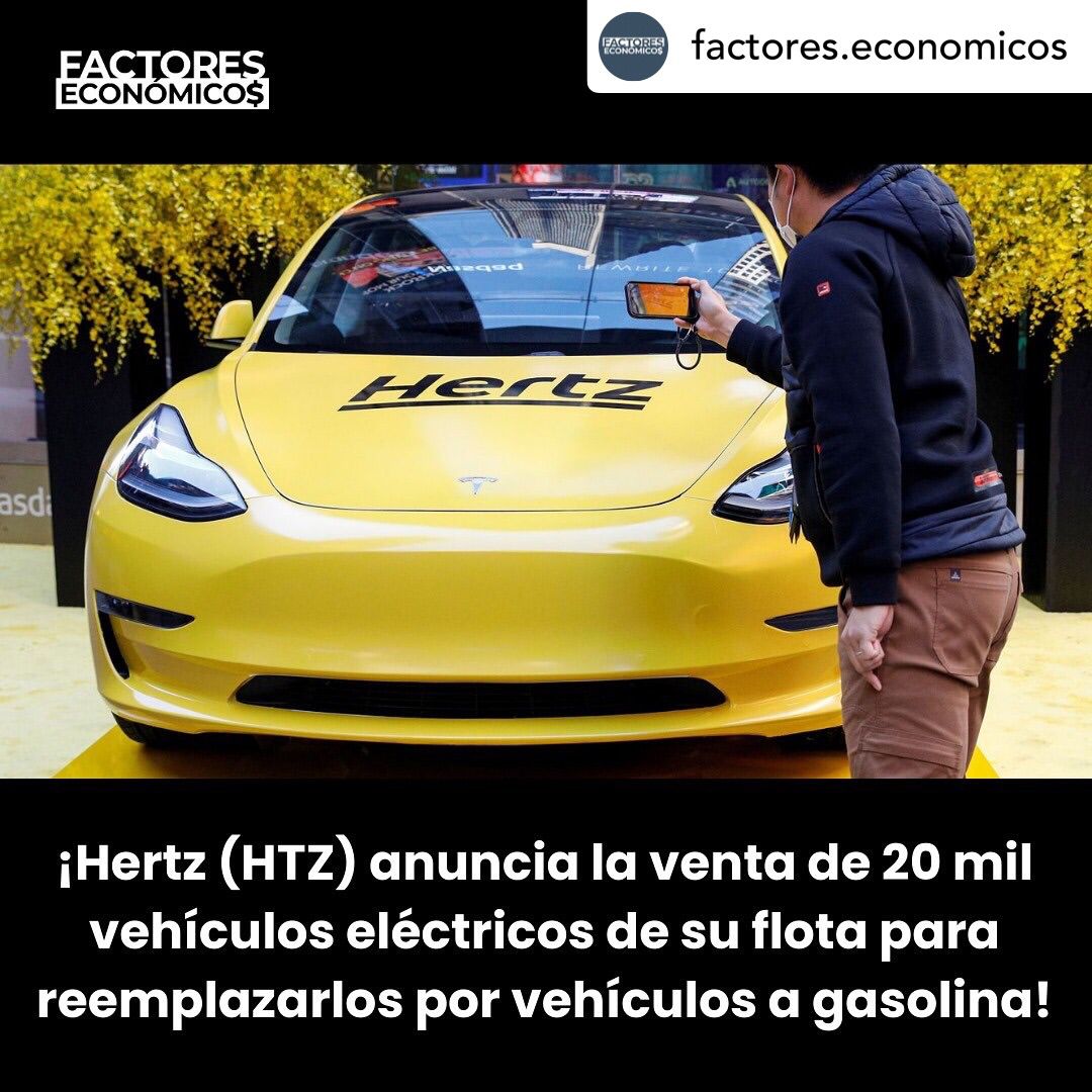 Hertz anuncia la venta de 20 mil vehículos eléctricos de su flota para