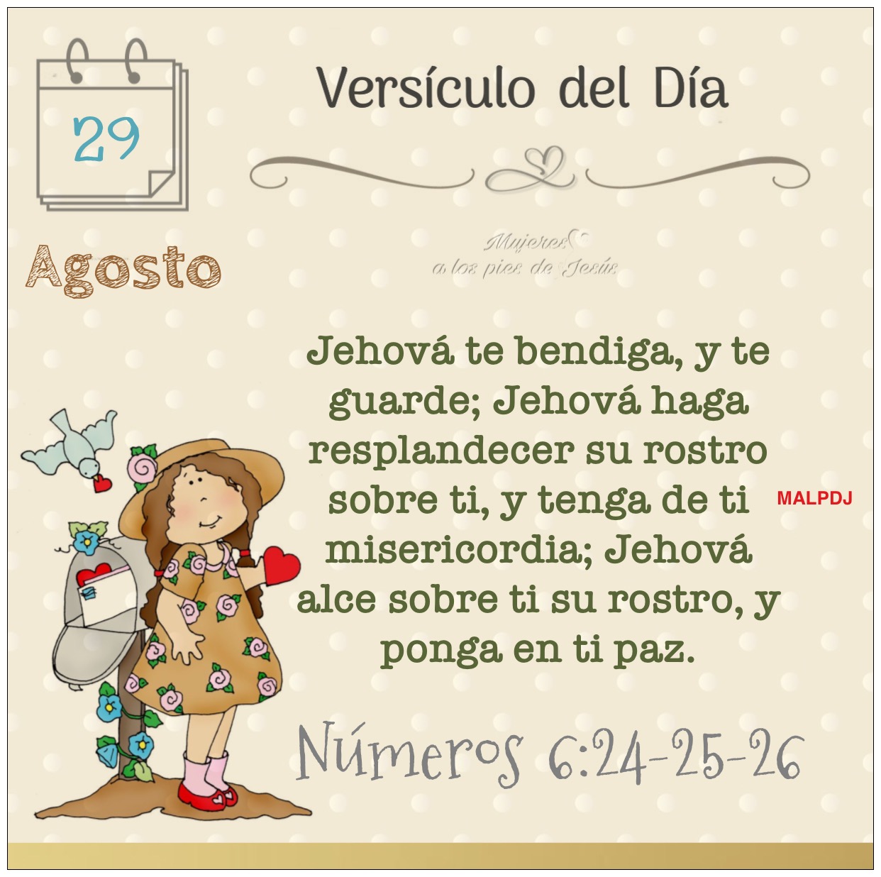 Versículo del Día Números 6242526 RV60