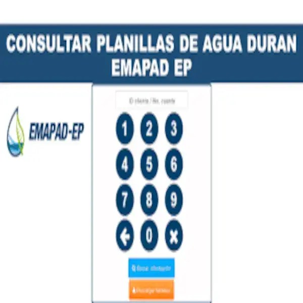 Consultar planilla de agua Durán EMAPAD 2024 elyex