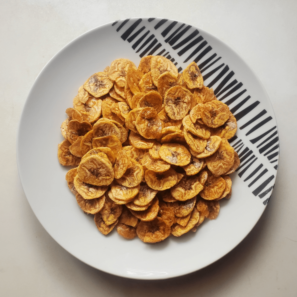 Plantain Chips, Fried Unripe Plantain, Securely Sealed for Freshness Elyon's Kitchen