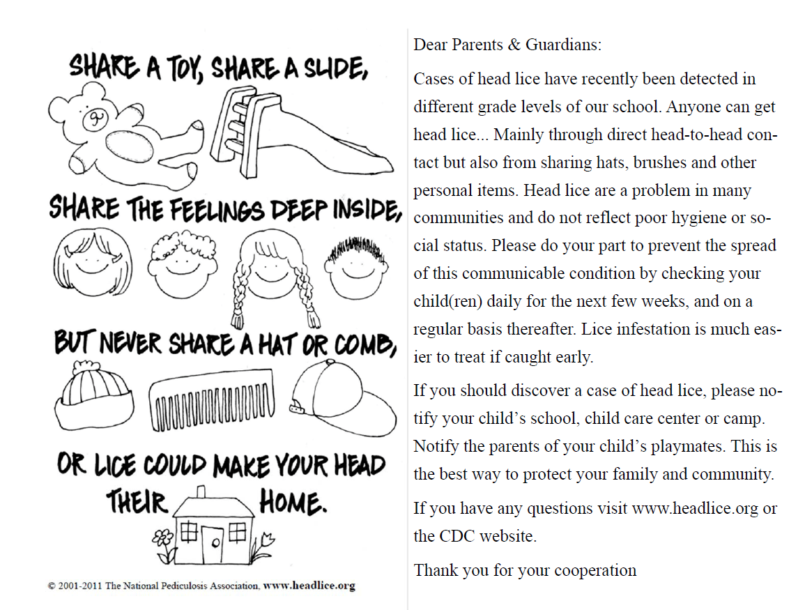 Public Notice – Head Lice | Elysian School • SD #23 • Yellowstone