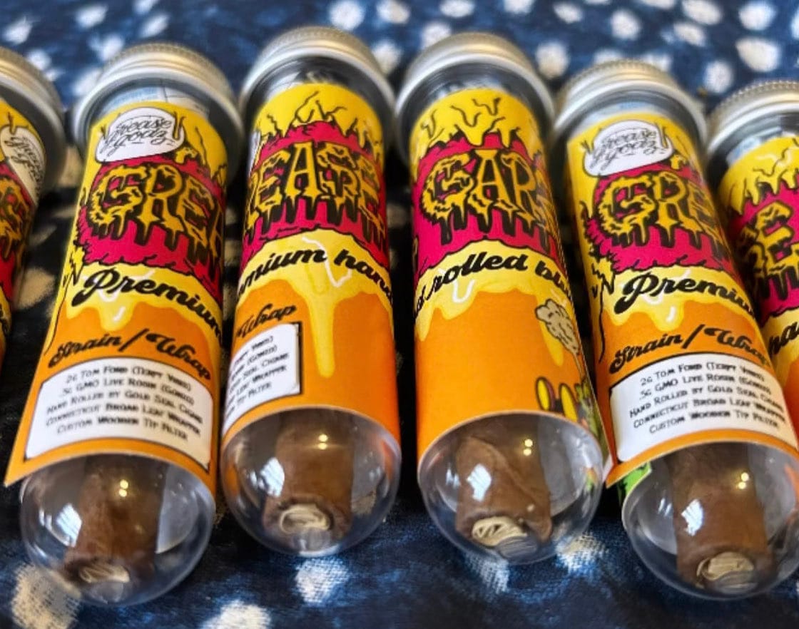 Grease Garz Premium Hand Rolled Rosin infused Blunt • Grease Godz