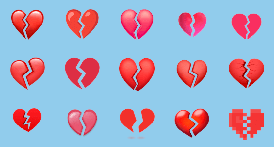 ???? Broken Heart on Google Noto Color Emoji 16.0 June Update