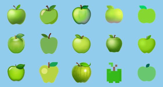 ???? Green Apple on Google Noto Color Emoji 16.0 June Update