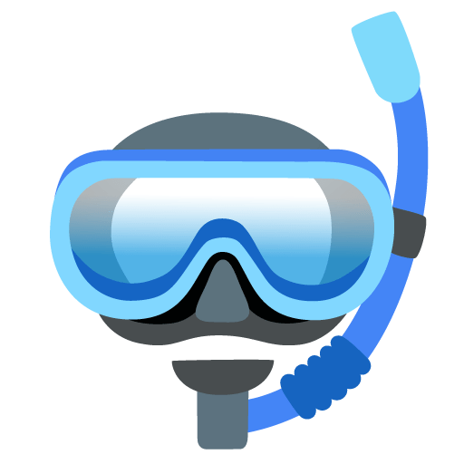 🤿 Diving Mask on Google Noto Color Emoji Android 12L