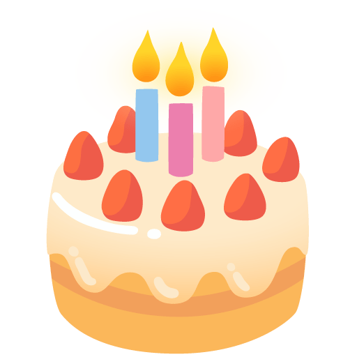 🎂 Geburtstagskuchen auf Google Noto Color Emoji 15.1