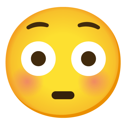 😳 Flushed Face on Google Noto Color Emoji 15.1