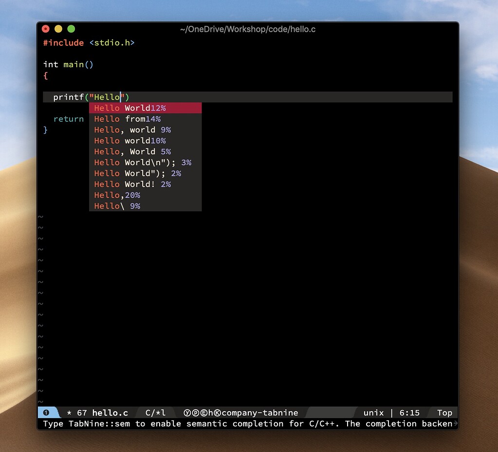 TabNine太赞了，分享一个Spacemacs配置TabNine Layer的方法 Spacemacs Emacs China