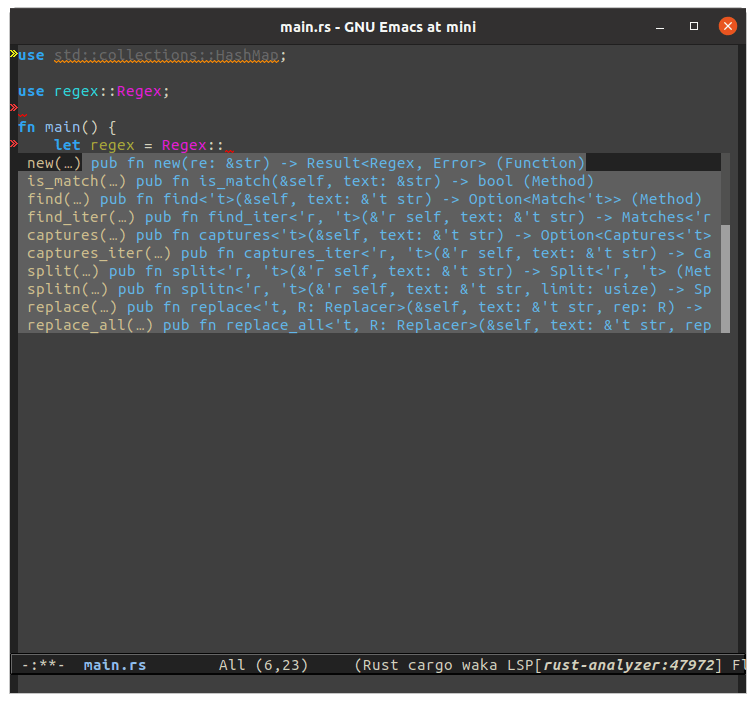 Rustプログラミングのための環境構築 Emacs JP