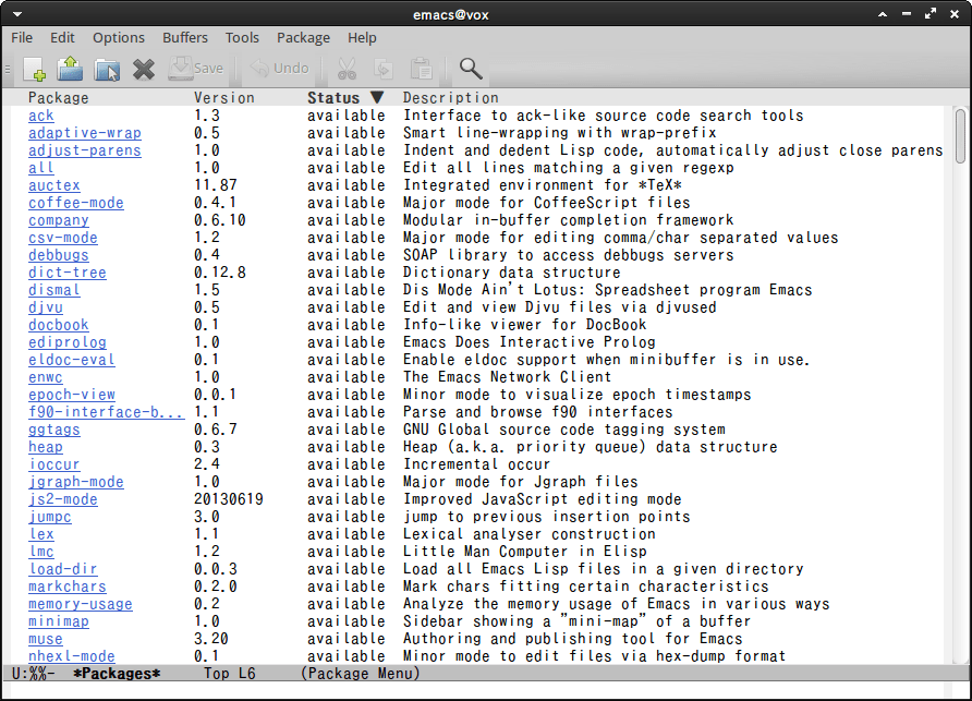package パッケージ管理ツール Emacs JP