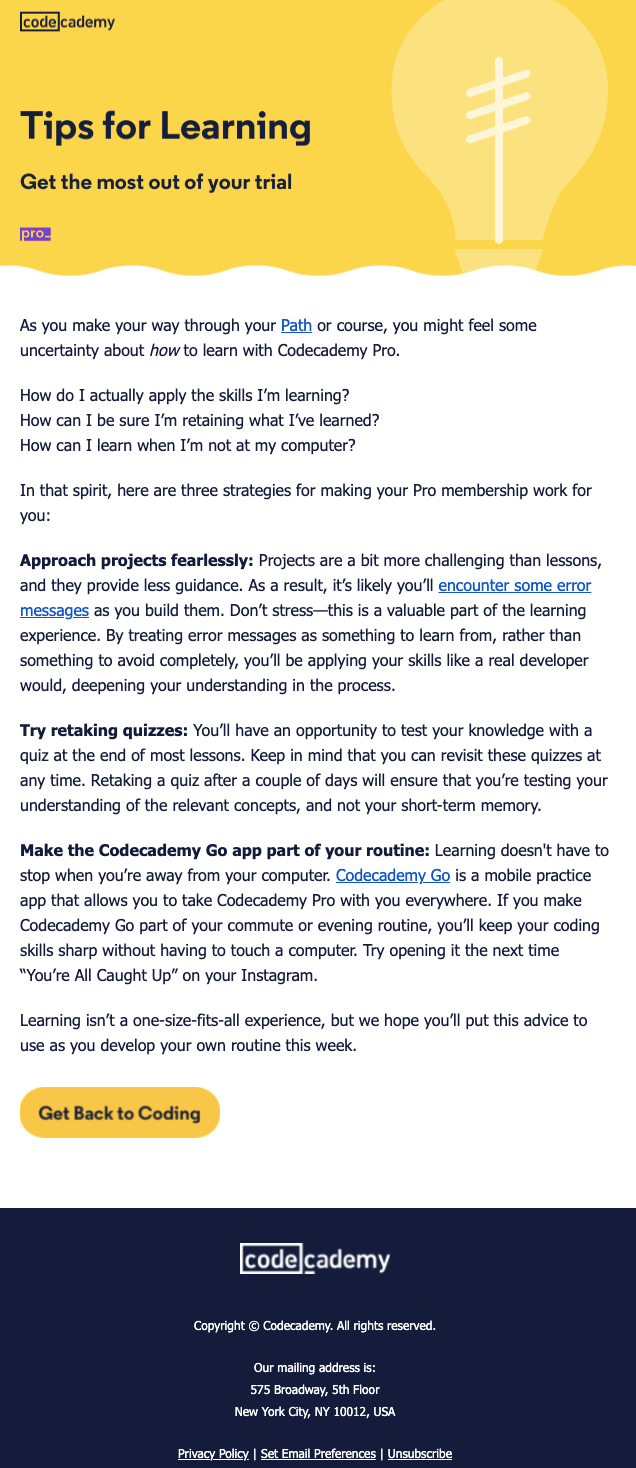 The Codecademy Email Marketing Teardown Email Mastery