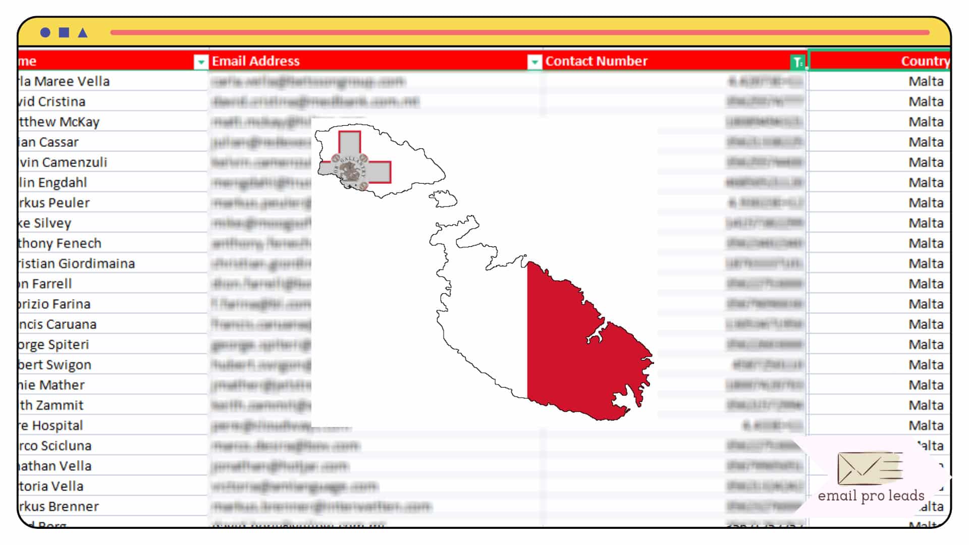 100K Malta Email Database EmailProLeads