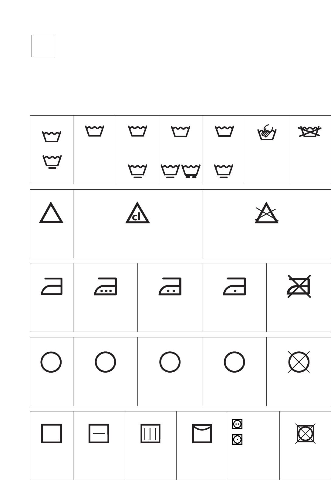 Стиральная Машина Zanussi FLS 502. International wash code symbols