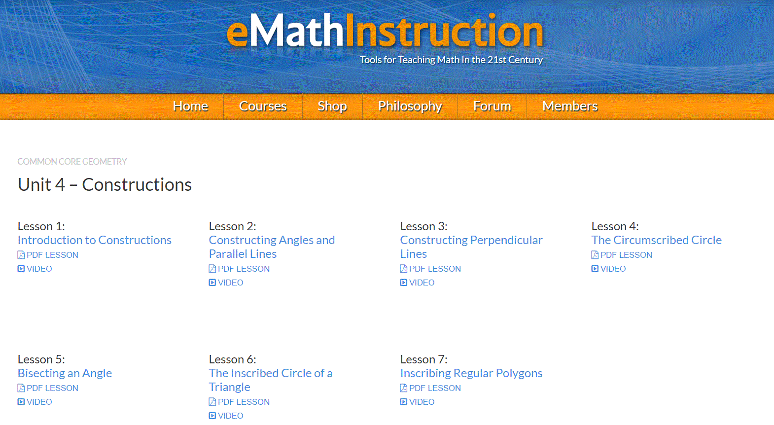 Geometry eMathInstruction