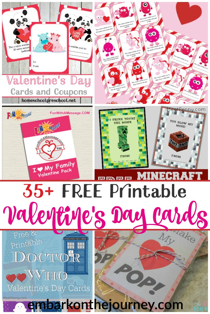 Free Printable Valentines Day Cards for Kids