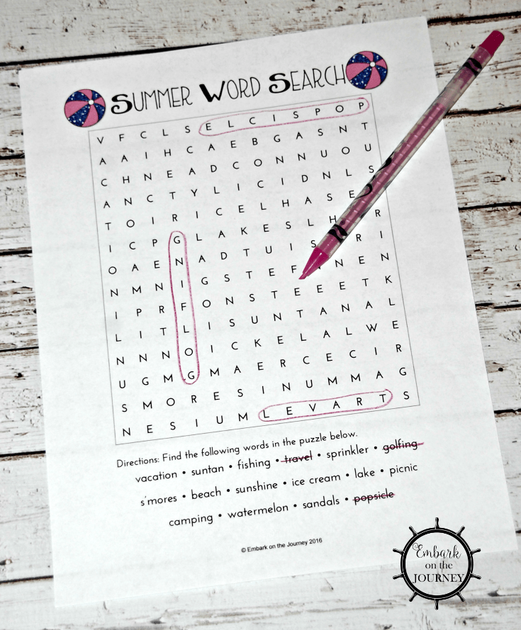 Printable Fun in the Sun Summer Activity Pack for Kids