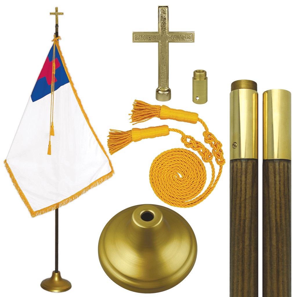 Christian Complete Indoor Flag Display Sets On Embassy Flag, Inc.