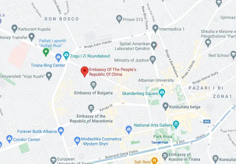 Chinese Embassy in Tirana, Albania Embassy n Visa