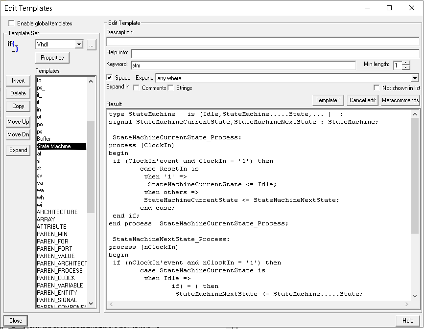 VHDL Useful Templates