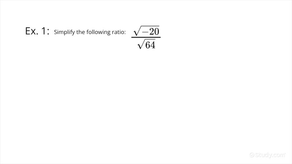How to Simplify a Quotient Involving Square Roots of Negative Numbers