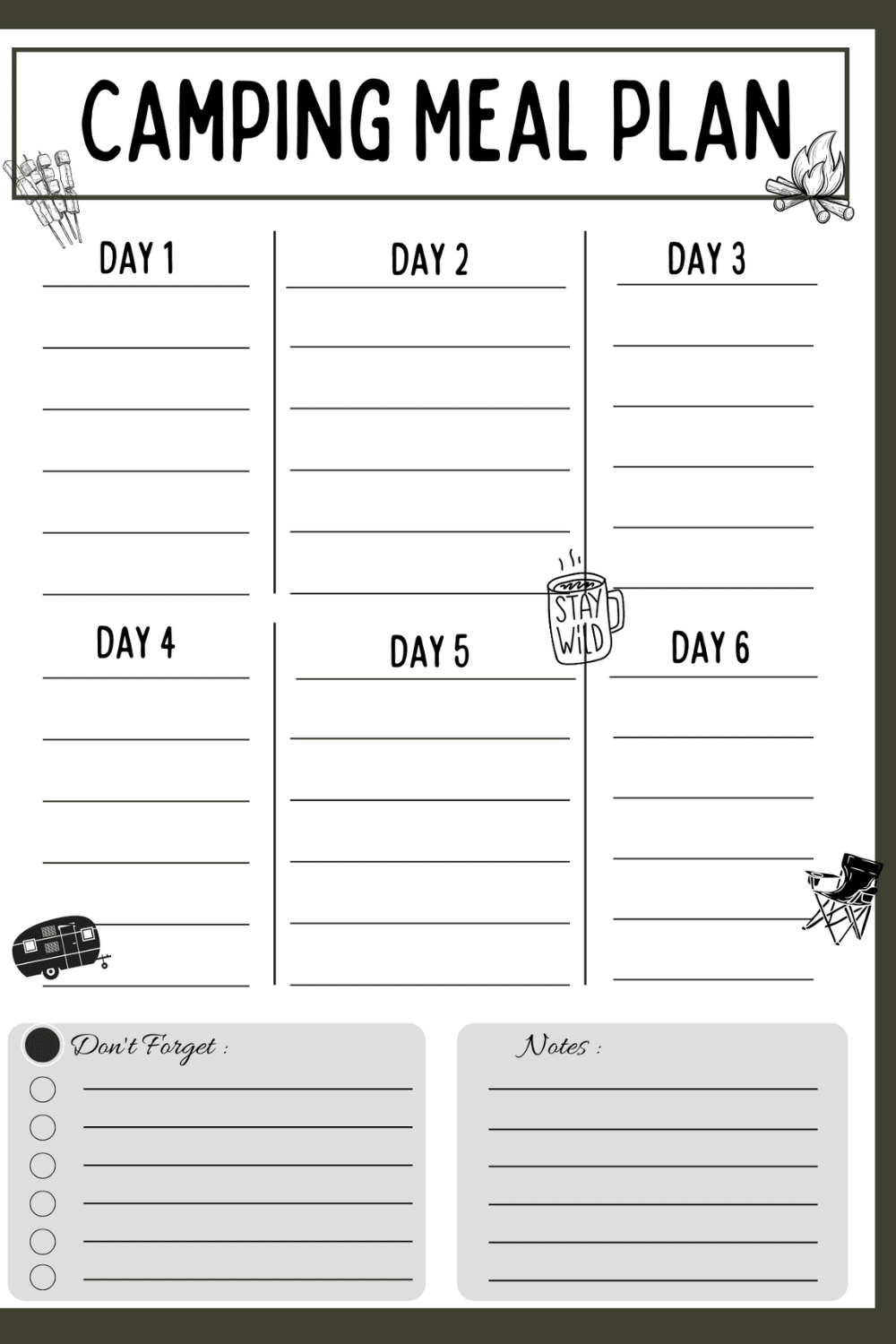 Get your free camping meal pdf now!