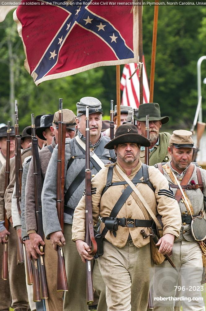 New Market Reenactment 2023 Confederate Soldiers At The Thunder | Stock Photo