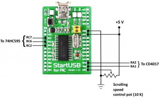 Led Dot Matrix Moving Message Display Board Circuit Diagram - Circuit ...